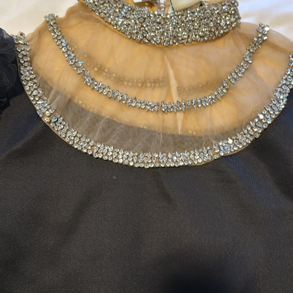 Anthropologie Pinnacle by SSS Embellished Yoke Mini Dress - Picture 5 of 16